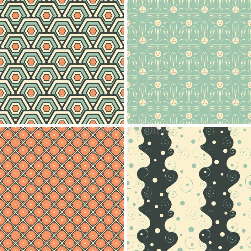 Geometric abstract patterns in set. Geometric abstract patterns in set