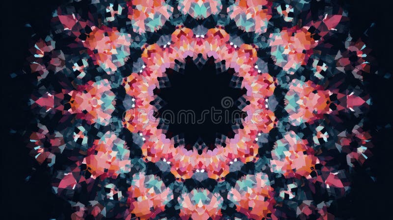 Γεωμετρική σχεδίαση φράκταλ Mandala που την καθιστά κατάλληλη για ψηφιακή τέχνη ή σχεδιασμό φόντου διανυσματική απεικόνιση
