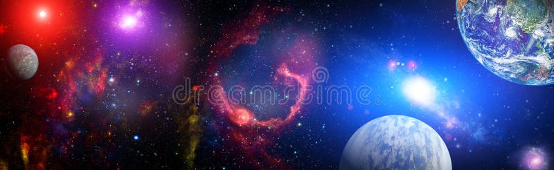 γη στο εξωτερικό κολάζ. προβολή από το χώρο. πλανήτες του ηλιακού συστήματος. κοσμική σκόνη. πανόραμα εξωτερικού χώρου. στοκ φωτογραφία με δικαίωμα ελεύθερης χρήσης