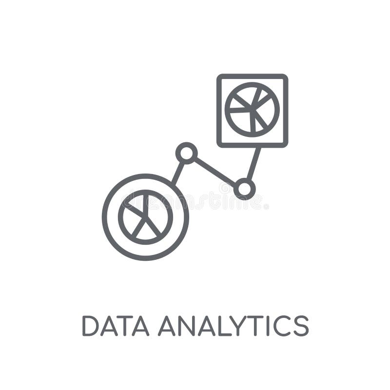 Γραμμικό εικονίδιο ροής analytics στοιχείων Σύγχρονο analytics φ στοιχείων περιλήψεων διανυσματική απεικόνιση Γραμμικό εικονίδιο ροής analytics στοιχείων Σύγχρονο analytics φ στοιχείων περιλήψεων διανυσματική απεικόνιση
