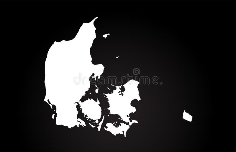 Γραπτό σχέδιο λογότυπων χαρτών συνόρων χωρών της Δανίας ελεύθερη απεικόνιση δικαιώματος