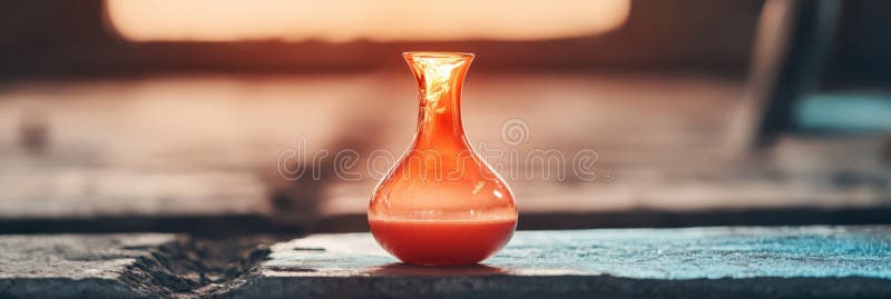 Γυαλιστερά χειροτεχνήματα που λάμπουν βάζο από λιωμένο γυαλί σε έντονο στυλ σκίτσου στοκ φωτογραφίες με δικαίωμα ελεύθερης χρήσης