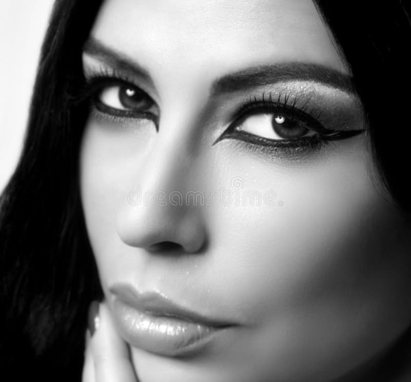 Γυναίκα με τη μόδα makeup στοκ εικόνα