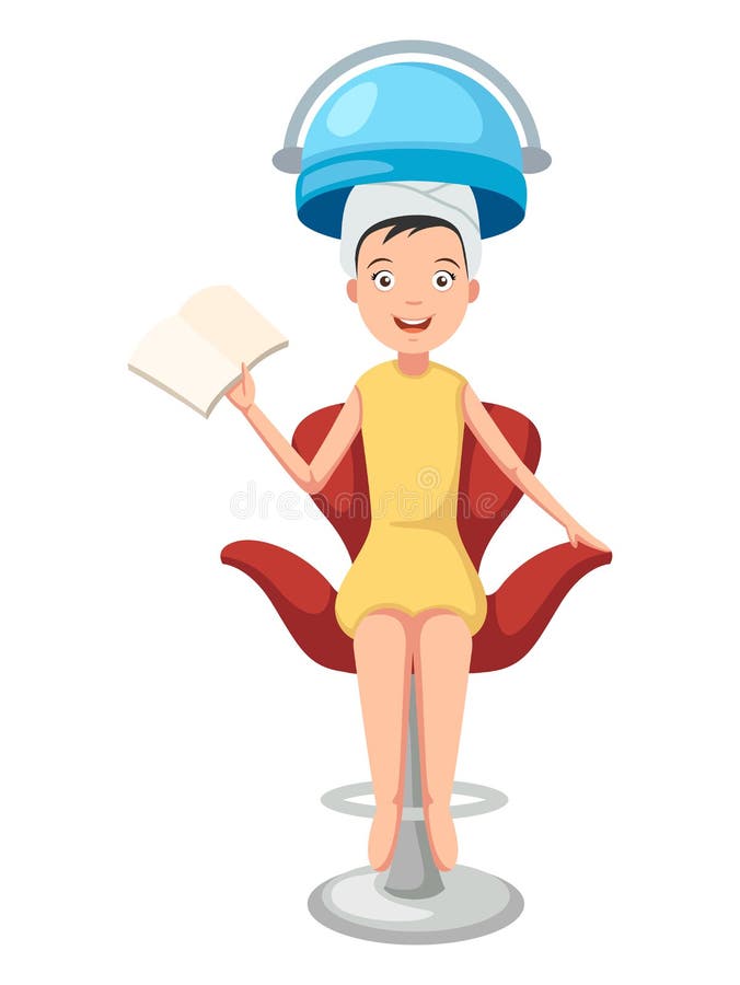 Woman at the hair salon .vector illustration. Woman at the hair salon .vector illustration