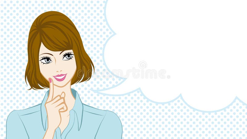 Bobbed Hair women talking, speech bubble. Vector Illustration. Bobbed Hair women talking, speech bubble. Vector Illustration.