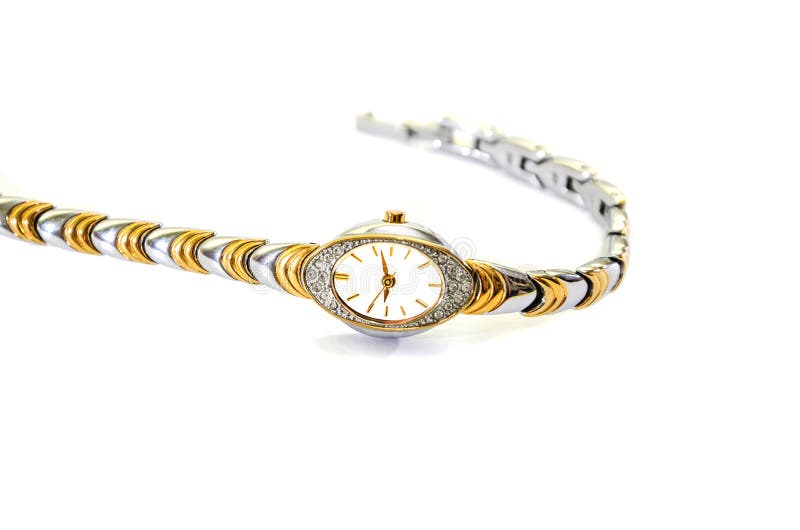 Γυναικών wristwatches με το βραχιόλι σε ένα άσπρο υπόβαθρο στοκ φωτογραφίες με δικαίωμα ελεύθερης χρήσης Γυναικών wristwatches με το βραχιόλι σε ένα άσπρο υπόβαθρο στοκ φωτογραφίες με δικαίωμα ελεύθερης χρήσης