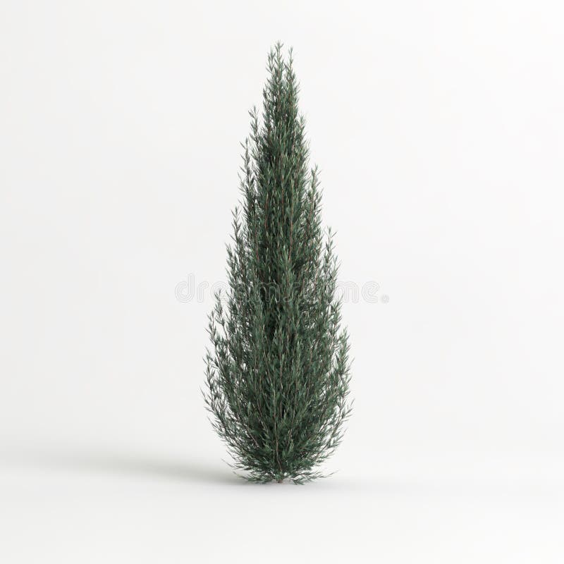 3δ απεικόνιση του δέντρου juniperus scopulorum wichita blue tree απομονωμένο σε λευκό φόντο διανυσματική απεικόνιση