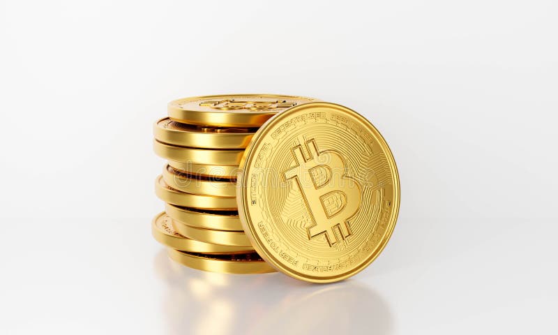 3δ απόδοση της επιχείρησης bitcoin σε λευκό φόντο. btc κέρματος. έννοια τεχνολογίας μπλοκ. διανυσματική απεικόνιση