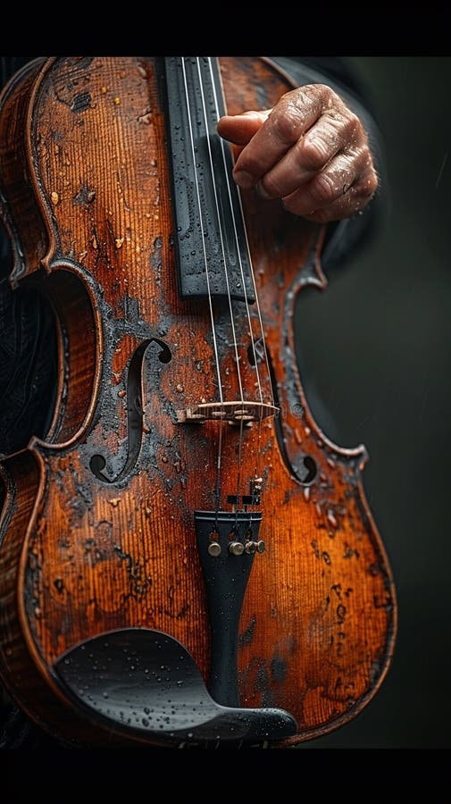 Fingers plucking the strings of a violin, capturing the elegance and emotion of classical music. AI generated. Fingers plucking the strings of a violin, capturing the elegance and emotion of classical music. AI generated