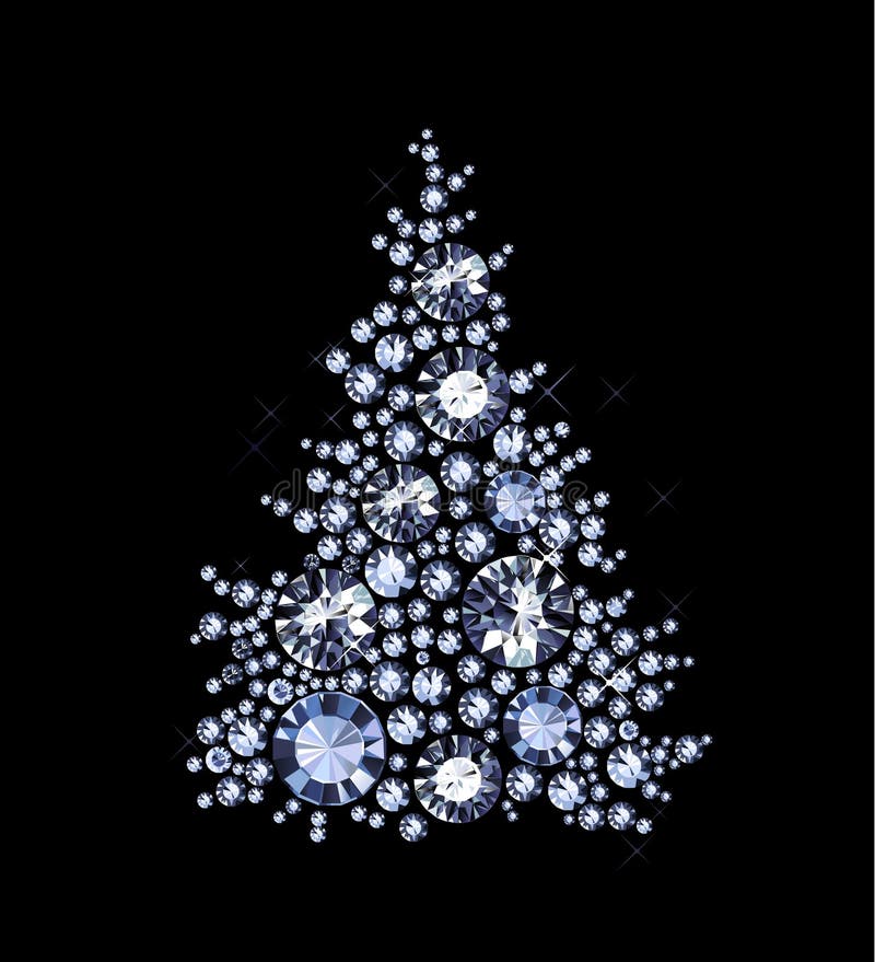Christmas Tree made of diamonds. Christmas Tree made of diamonds