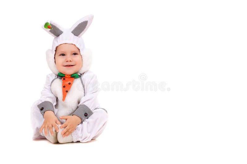 δεδομένου ότι bunny αγοριών έντυσε λίγα στοκ φωτογραφία