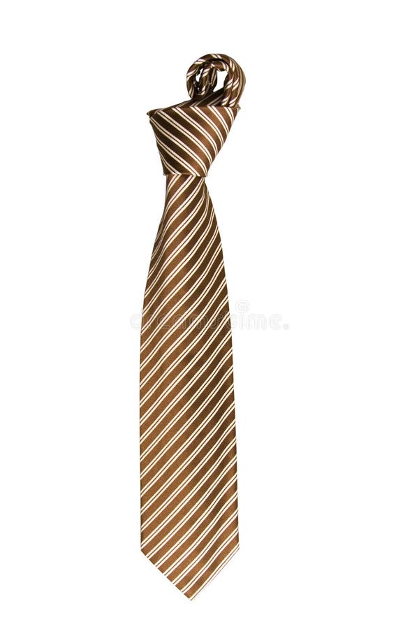 Front view of stripes tie on white background. Front view of stripes tie on white background