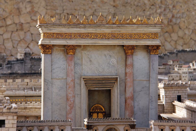 Δεύτερος Ναός. Μοντέλο της αρχαίας Ιερουσαλήμ. στοκ φωτογραφίες