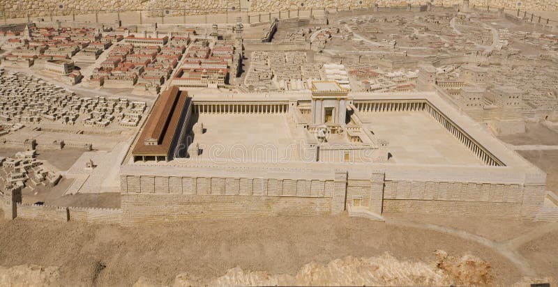 Μοντέλο του Δεύτερου Ναού στο Μουσείο του Ισραήλ στοκ φωτογραφία με δικαίωμα ελεύθερης χρήσης