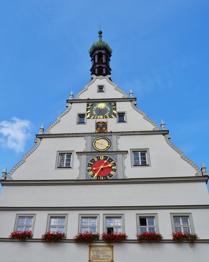 Δημαρχείο σε Rothenburg ob der Tauber στοκ εικόνα Δημαρχείο σε Rothenburg ob der Tauber στοκ εικόνα