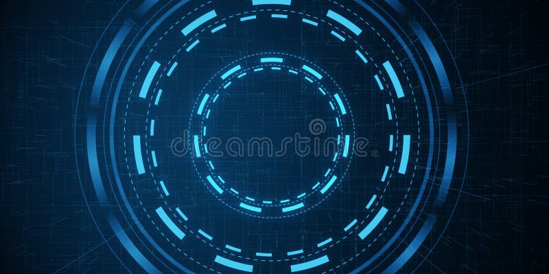 δημιουργική, φωτεινή τεχνική ταπετσαρία με γραμμικό κύκλο. καινοτομία και τεχνολογία έννοια 3δ απόδοση διανυσματική απεικόνιση