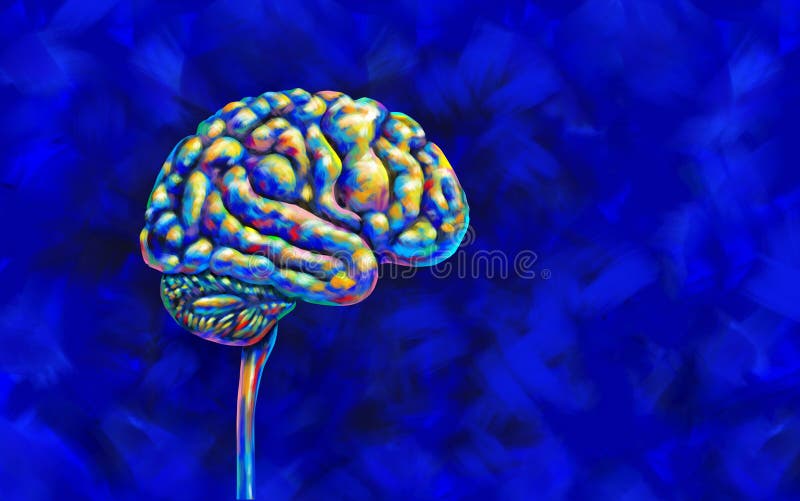 Human brain and psychology or psychiatry as a mental health and neuroscience cognitive behavior and emotions consciousness as mind perception and memory loss or personality disorders in a 3D illustration style. Human brain and psychology or psychiatry as a mental health and neuroscience cognitive behavior and emotions consciousness as mind perception and memory loss or personality disorders in a 3D illustration style