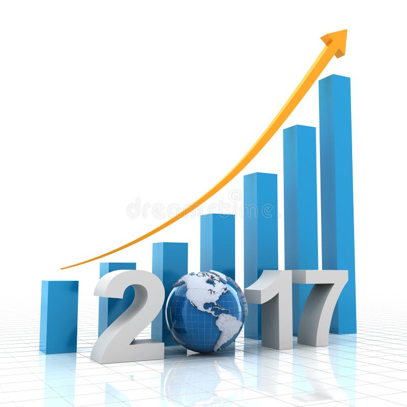 Διάγραμμα 2017 αύξησης διανυσματική απεικόνιση Διάγραμμα 2017 αύξησης διανυσματική απεικόνιση