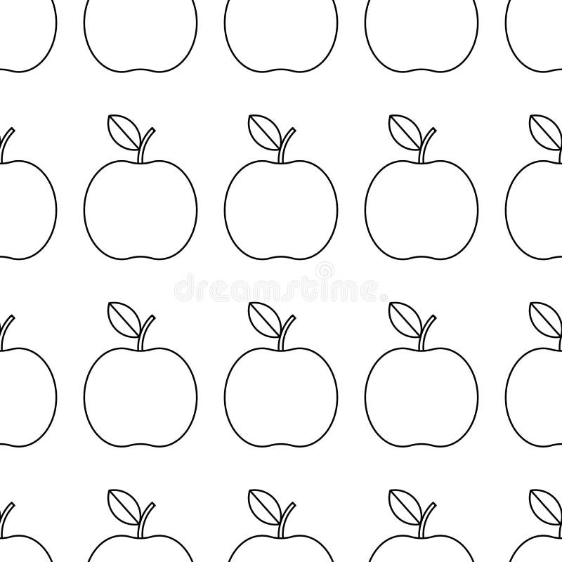 Διάνυσμα εικονιδίων της Apple σχέδιο ύφους περιλήψεων μήλων στο άσπρο υπόβαθρο πρότυπο άνευ ραφής απεικόνιση αποθεμάτων Διάνυσμα εικονιδίων της Apple σχέδιο ύφους περιλήψεων μήλων στο άσπρο υπόβαθρο πρότυπο άνευ ραφής απεικόνιση αποθεμάτων