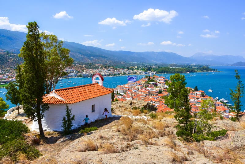 Διάσημο νησί του Πόρου, Πελοπόννησος στοκ φωτογραφία