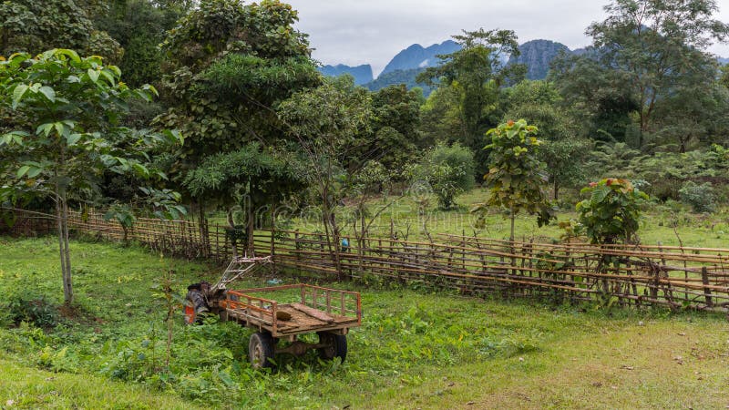 Common life of villager with the nature in Vang Vieng, Laos. Common life of villager with the nature in Vang Vieng, Laos