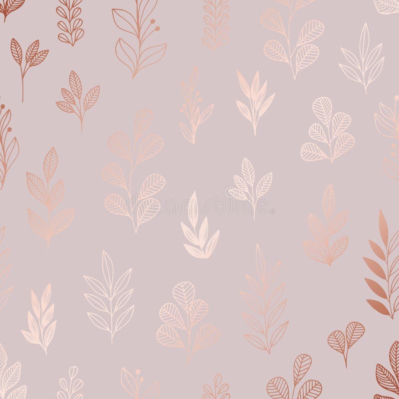 Decorative vector pattern with rose gold imitation for design of invitations, cards, covers. Decorative vector pattern with rose gold imitation for design of invitations, cards, covers