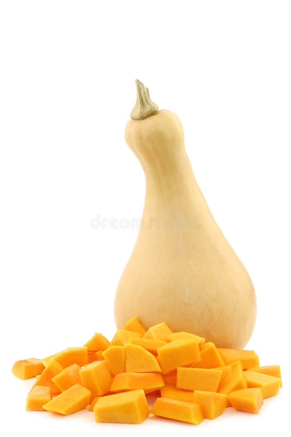 Διαμορφωμένη μπουκάλι butternut κολοκύθα και μια αποκοπή μια στοκ εικόνες
