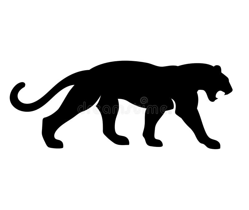 Roaring black Panther logo. Stock vector illustration for your design. Roaring black Panther logo. Stock vector illustration for your design