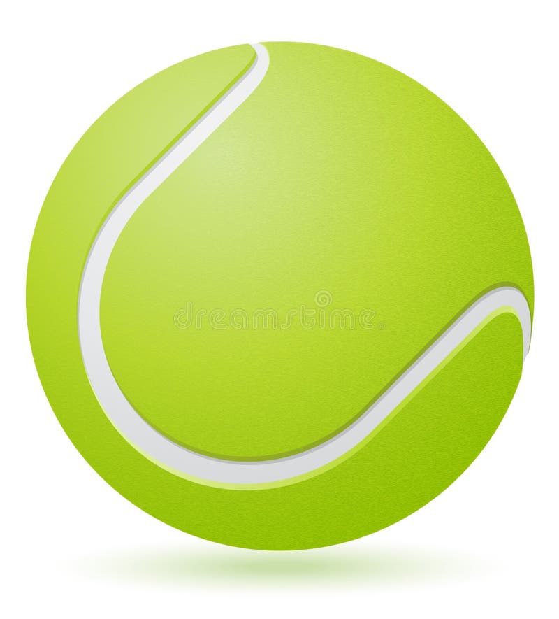 Tennis ball vector illustration on white background. Tennis ball vector illustration on white background