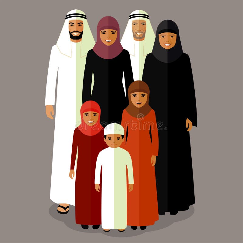Διανυσματική αραβική οικογένεια