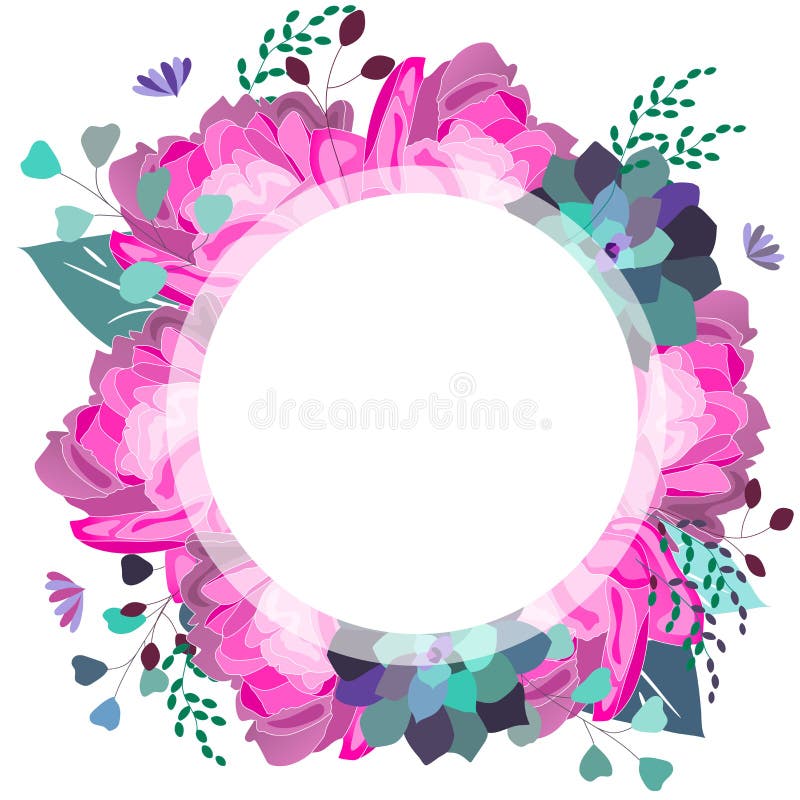 Διανυσματικό floral πλαίσιο με ρόδινο και ιώδη peony, succulent, φύλλα Καθιερώνον τη μόδα θερινό σχέδιο απεικόνιση αποθεμάτων Διανυσματικό floral πλαίσιο με ρόδινο και ιώδη peony, succulent, φύλλα Καθιερώνον τη μόδα θερινό σχέδιο απεικόνιση αποθεμάτων