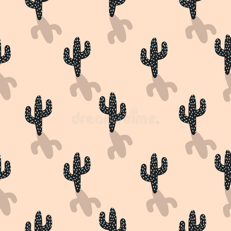 Cactus plant vector seamless pattern. Abstract cartoon blush color desert fabric print. Scandinavian style cacti for wallpaper and apparel. Cactus plant vector seamless pattern. Abstract cartoon blush color desert fabric print. Scandinavian style cacti for wallpaper and apparel.