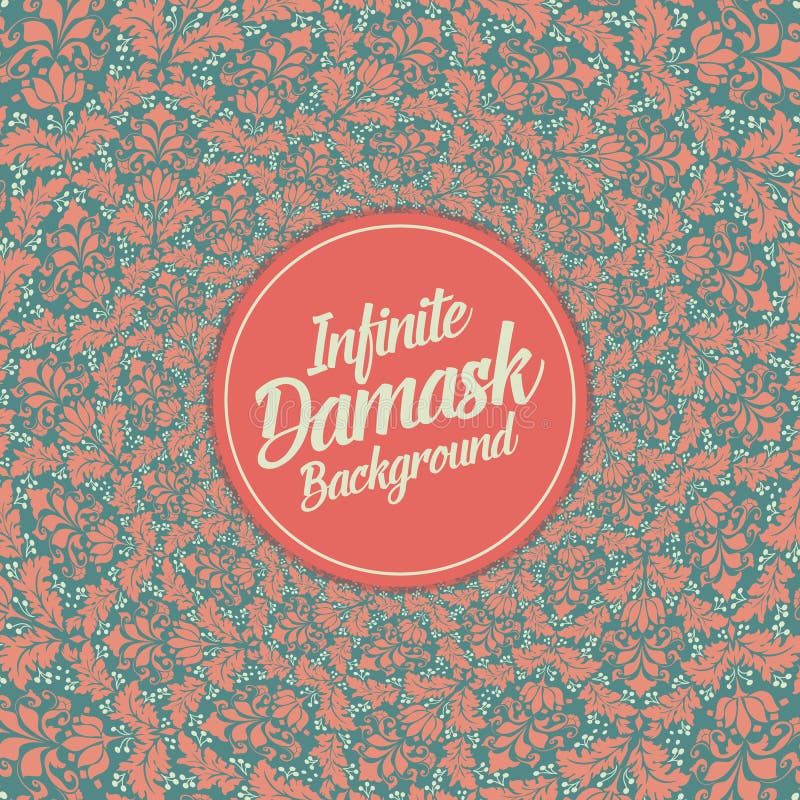 Διανυσματικό άπειρο damask υπόβαθρο διανυσματική απεικόνιση Διανυσματικό άπειρο damask υπόβαθρο διανυσματική απεικόνιση