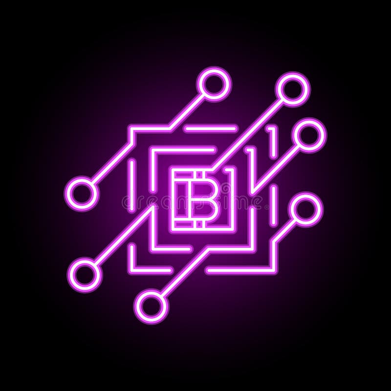Διανυσματικό εικονίδιο έννοιας Blockchain ή στοιχείο σχεδίου στο ύφος νέου ελεύθερη απεικόνιση δικαιώματος Διανυσματικό εικονίδιο έννοιας Blockchain ή στοιχείο σχεδίου στο ύφος νέου ελεύθερη απεικόνιση δικαιώματος