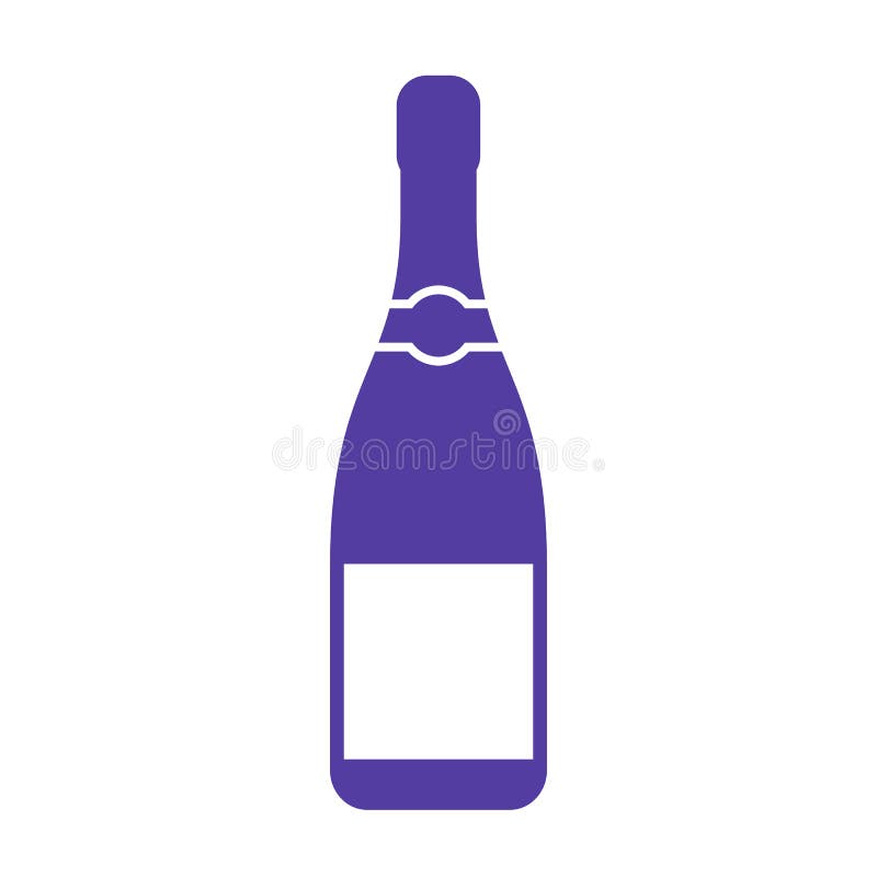 Διανυσματικό εικονίδιο μπουκαλιών CHAMPAGNE διανυσματική απεικόνιση