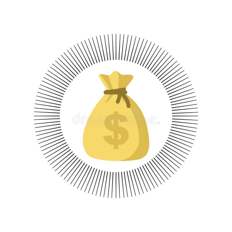 Διανυσματικό εικονίδιο τσαντών χρημάτων, moneybag επίπεδη απλή απεικόνιση κινούμενων σχεδίων με μαύρο και σημάδι δολαρίων που απο διανυσματική απεικόνιση Διανυσματικό εικονίδιο τσαντών χρημάτων, moneybag επίπεδη απλή απεικόνιση κινούμενων σχεδίων με μαύρο και σημάδι δολαρίων που απο διανυσματική απεικόνιση