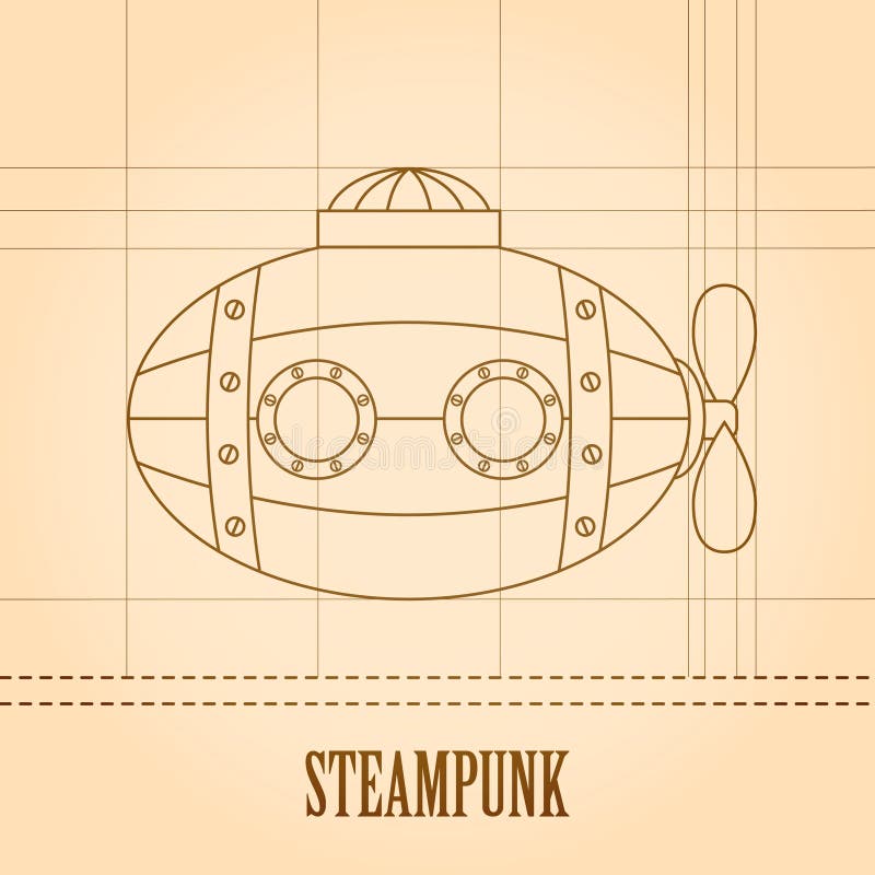 Διανυσματικό υπόβαθρο Steampunk υποβρύχιο Εκλεκτής ποιότητας σχέδιο προτύπων για τα εμβλήματα, κάρτες ελεύθερη απεικόνιση δικαιώματος Διανυσματικό υπόβαθρο Steampunk υποβρύχιο Εκλεκτής ποιότητας σχέδιο προτύπων για τα εμβλήματα, κάρτες ελεύθερη απεικόνιση δικαιώματος