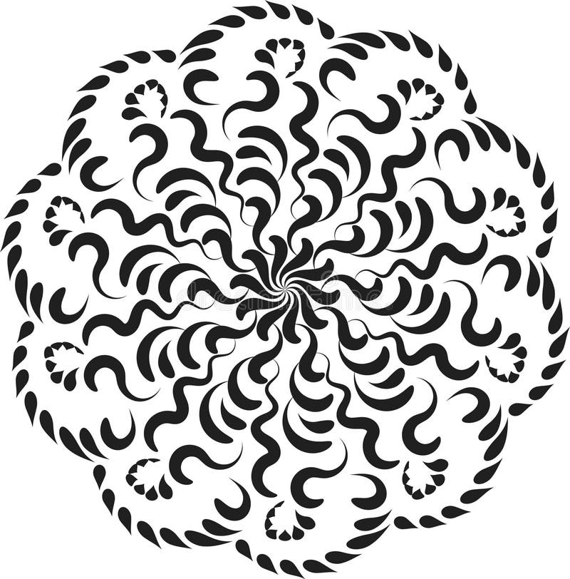 Διανυσματικό όμορφο Deco μαύρο Mandala ελεύθερη απεικόνιση δικαιώματος Διανυσματικό όμορφο Deco μαύρο Mandala ελεύθερη απεικόνιση δικαιώματος