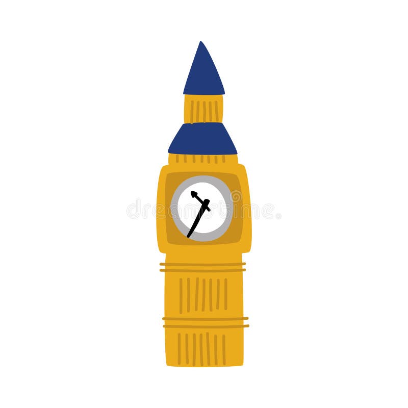 Διανυσματικός επίπεδος πύργος Big Ben του Ηνωμένου εικονιδίου απεικόνιση αποθεμάτων Διανυσματικός επίπεδος πύργος Big Ben του Ηνωμένου εικονιδίου απεικόνιση αποθεμάτων