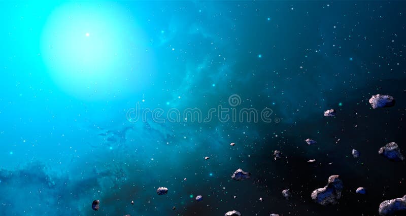 Διαστημική σκηνή Μπλε νεφέλωμα με asteroids Στοιχεία που εφοδιάζονται από το Ν ελεύθερη απεικόνιση δικαιώματος Διαστημική σκηνή Μπλε νεφέλωμα με asteroids Στοιχεία που εφοδιάζονται από το Ν ελεύθερη απεικόνιση δικαιώματος
