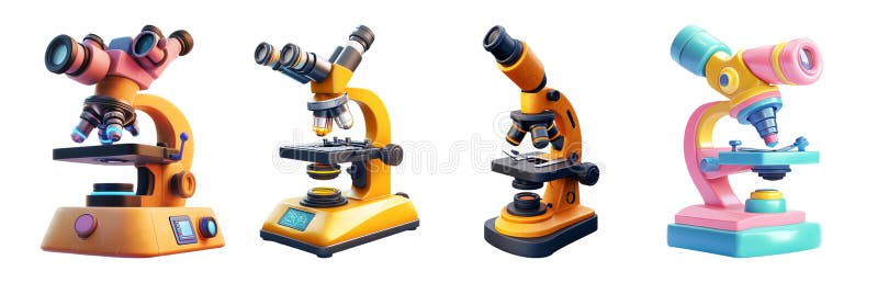 Διαφανής εικόνα ή εικόνα PNG του Lab Microscope Cartoon Pack ελεύθερη απεικόνιση δικαιώματος