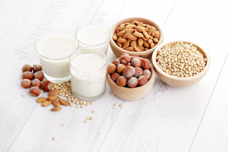 Διαφορετικό vegan γάλα στοκ εικόνες Διαφορετικό vegan γάλα στοκ εικόνες