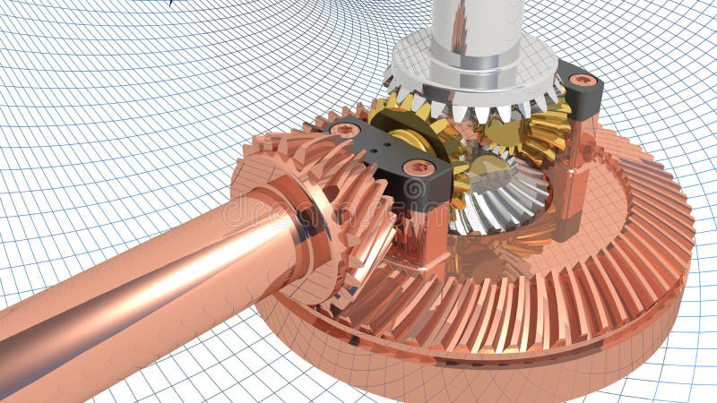 A complete gearing for differential power transmission. A complete gearing for differential power transmission