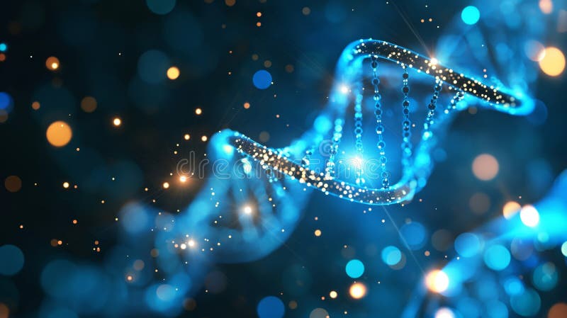διπλή έλικα dna σε μπλε φόντο όπως μικροσκόπιο προβολή 169 ταπετσαρία διανυσματική απεικόνιση