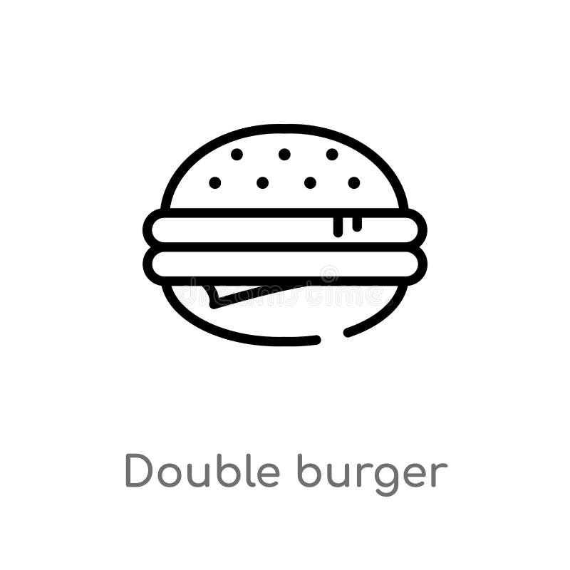 διπλό burger περιλήψεων διανυσματικό εικονίδιο E r διανυσματική απεικόνιση διπλό burger περιλήψεων διανυσματικό εικονίδιο E r διανυσματική απεικόνιση