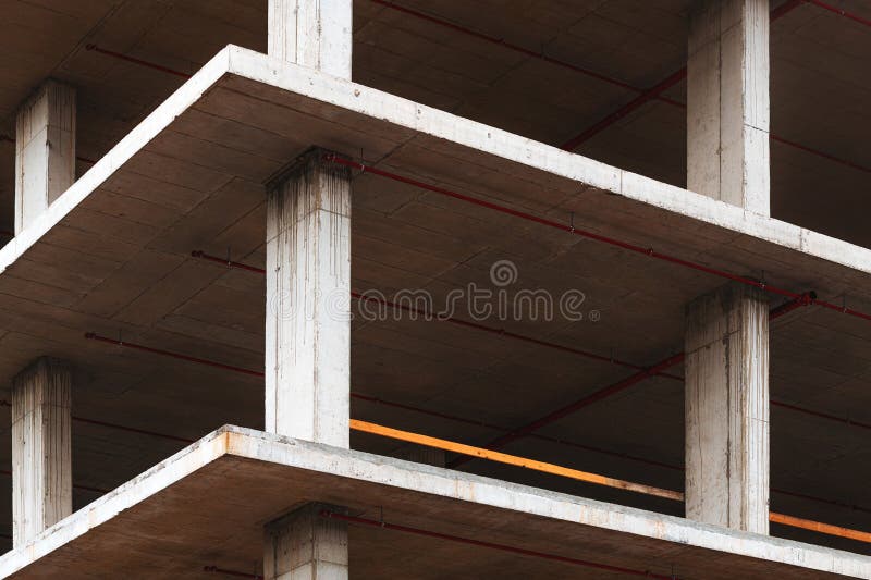 Δομή σκυροδέματος κτιρίων κατοικιών στοκ φωτογραφία με δικαίωμα ελεύθερης χρήσης