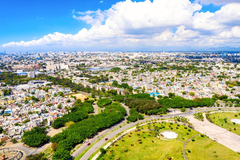 Aerial drone view of Santo Domingo city. The capital of Dominican Republic. Aerial drone view of Santo Domingo city. The capital of Dominican Republic.