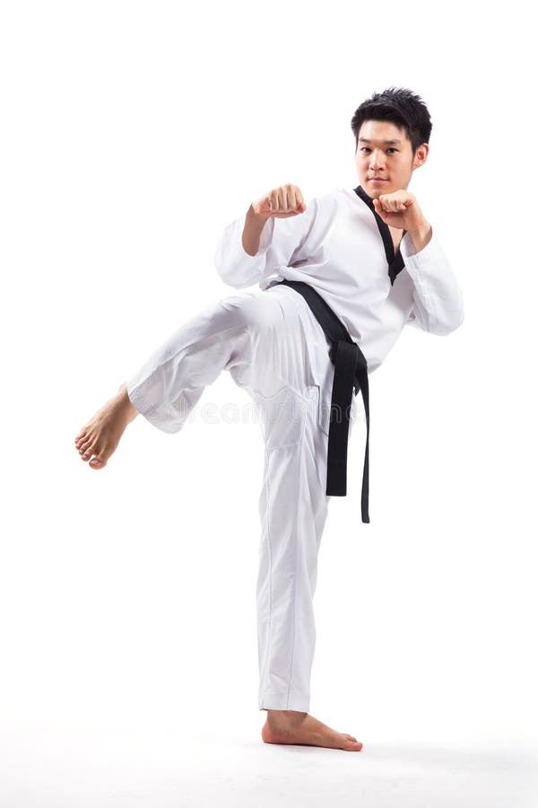 Δράση Taekwondo στοκ εικόνες με δικαίωμα ελεύθερης χρήσης