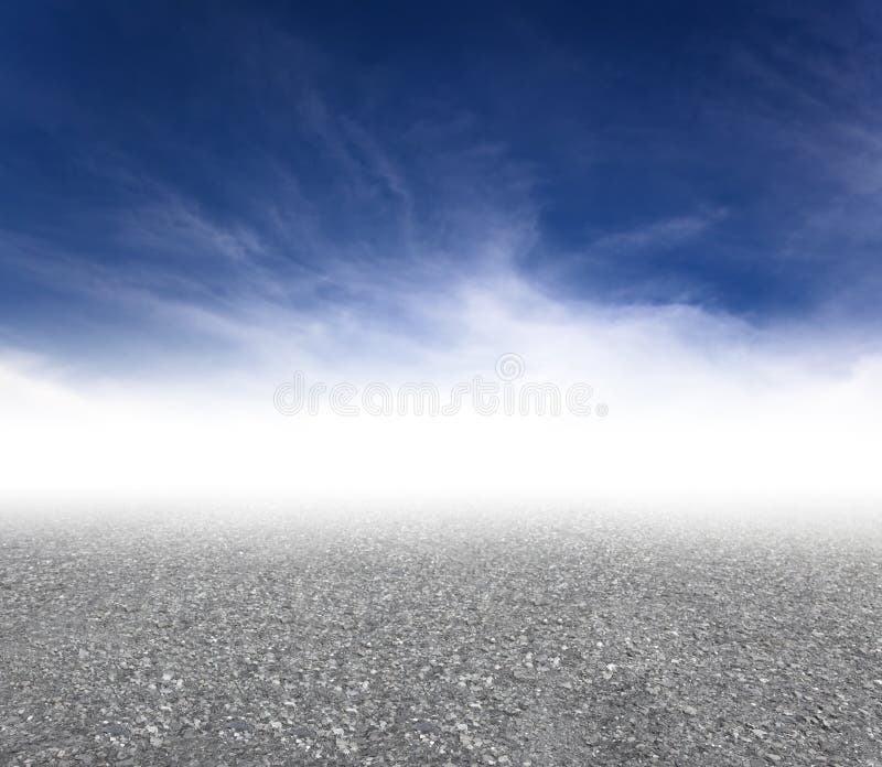Gray asphalt road with cloud background. Gray asphalt road with cloud background