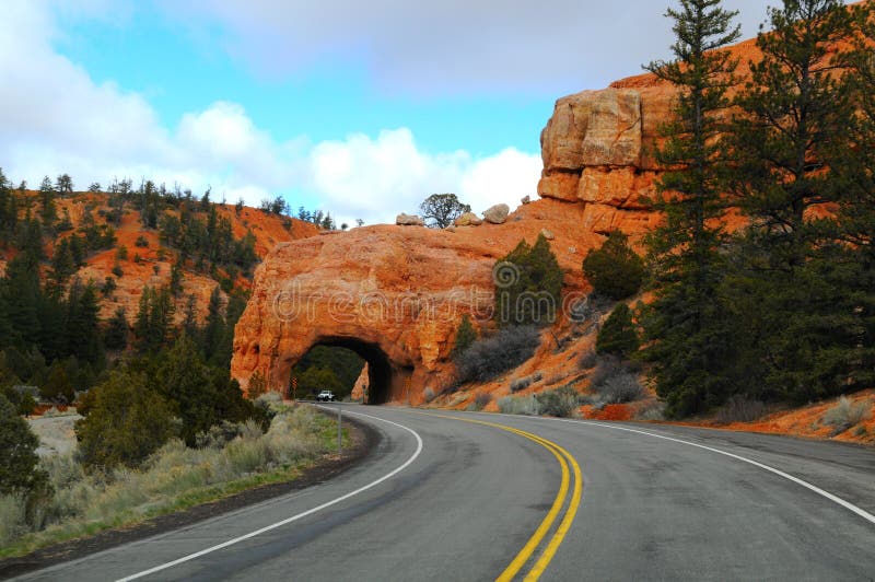 Road to Bryce Canyon National park, Utah, US. Road to Bryce Canyon National park, Utah, US